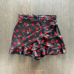 Zara Floral Silk Skort